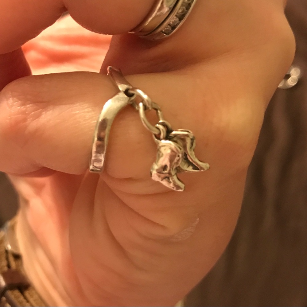 Dangle charm ring